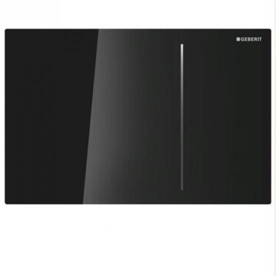 115.620.SJ.1 Geberit Sigma 70 Смывная клавиша для двойного смыва, для бачков Sigma 12 см, черное стекло/алюминий