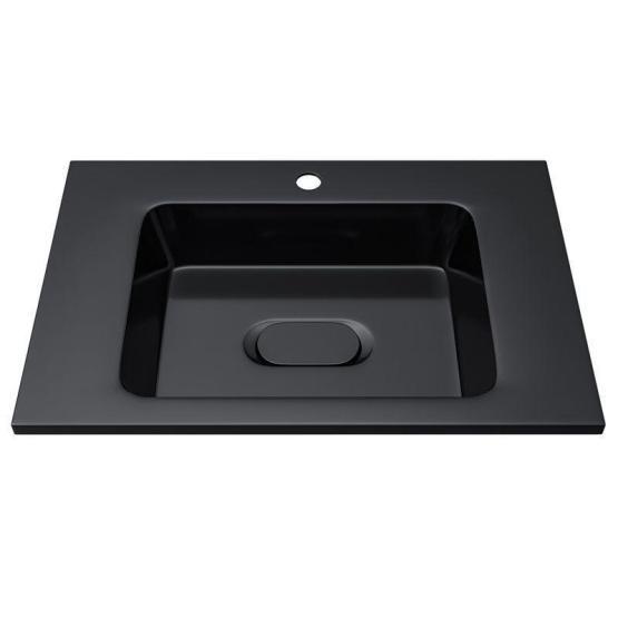 Раковина для ванной Uperwood Modul 65 см, черная глянцевая