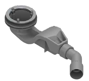 Bette Solid 50, слив-перелив для поддона, боковой водоотвод - 0,6 л/с, цвет хром