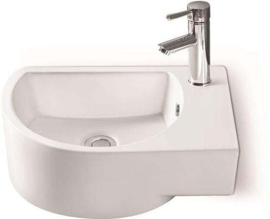 Раковина SantiLine SL-2015L 41x27 подвесная керамическая Белый