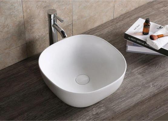 Раковина Cerutti SPA CR0077 накладная, белая, квадратная 410х410х145