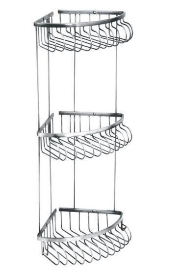 Угловая полка Boheme Brillante 10454 хром тройная