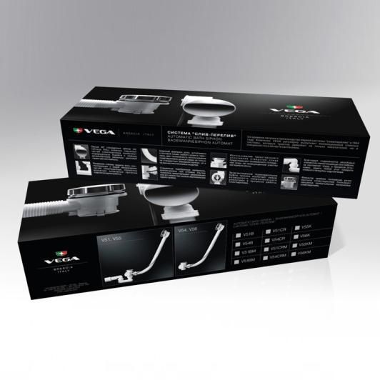 Слив-перелив Vega 60 см хром