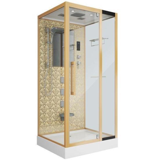 Душевая кабина Niagara Luxe NG-7714G (1000x900х2150) низкий поддон стенки ЗОЛОТО