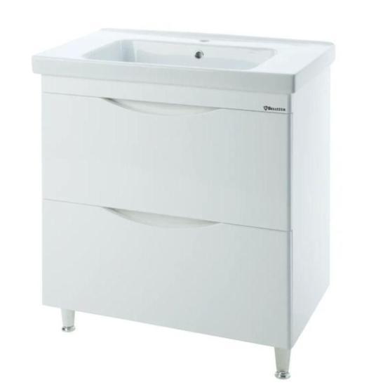 Тумба под раковину Bellezza Санриса 100 напольная с 2 ящ. белая