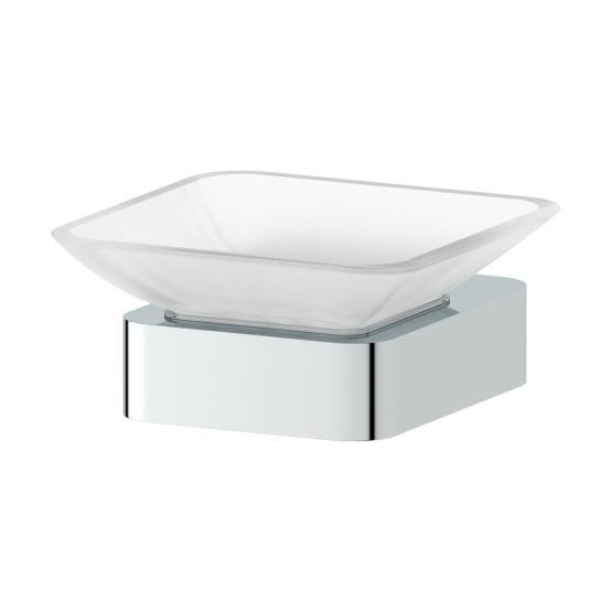 Держатель с мыльницей матовое стекло;  ARTWELLE Regen 8322 хром