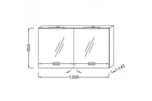 Зеркальный шкаф Jacob Delafon Formilia EB798RU-HU 120 см