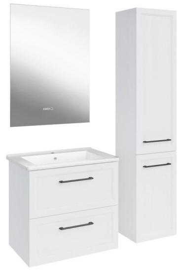 Тумба ASB-Mebel Белмонти 65 Ясень браш софт белый подвесная под умывальник Оскар 65