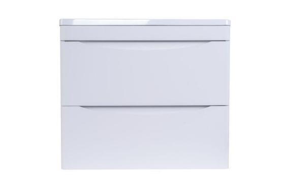 Тумба под раковину Style line El Fante подвесная Бергамо мини 60 (2 ящ.) Люкс антискрейтч белый, PLUS