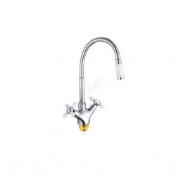 Смеситель Potato Р5860-7 для кухни, хром-белый