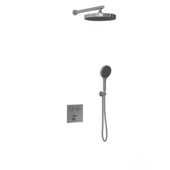 Душевой комплект Vincea Inspire VSFW-4I212GM встраиваемый, двухрежимный, вороненая сталь