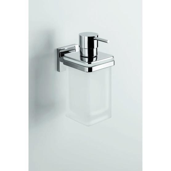 Дозатор Colombo Basic Q B9337 для жидкого мыла настенный, хром/стекло