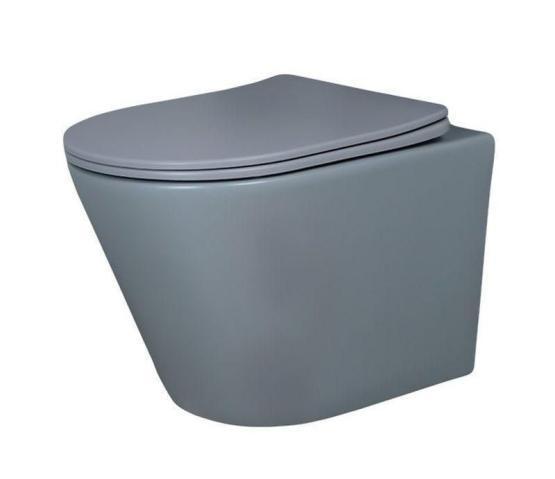 Унитаз Gid Tr2130Gm 48 см подвесной безободковый микролифт серый матовый