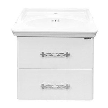 Тумба с раковиной Comforty Неаполь-65 белый глянец