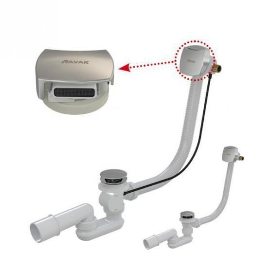 Сточный комплект Ravak X01440 с заполнением переливом Click Clack хром