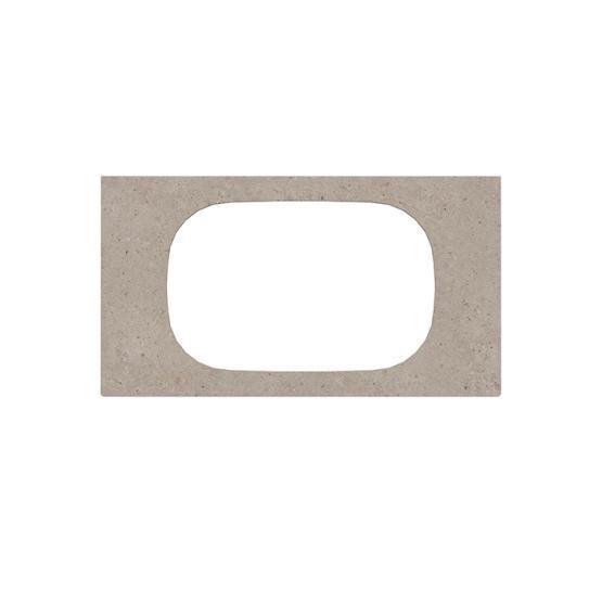 Kerama Marazzi Magica Столешница из керамогранита для встраиваемых раковин сверху Риккарди 90см, без отв., цвет: бежевый матовый