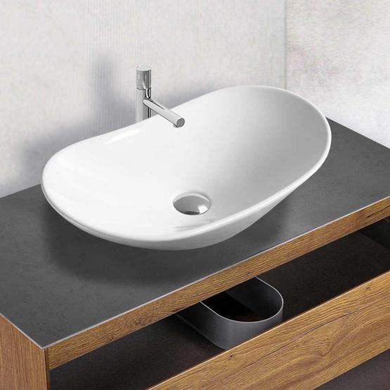 Раковина Vincea VBS-508, 615*360*155, накладная, цвет белый фарфор