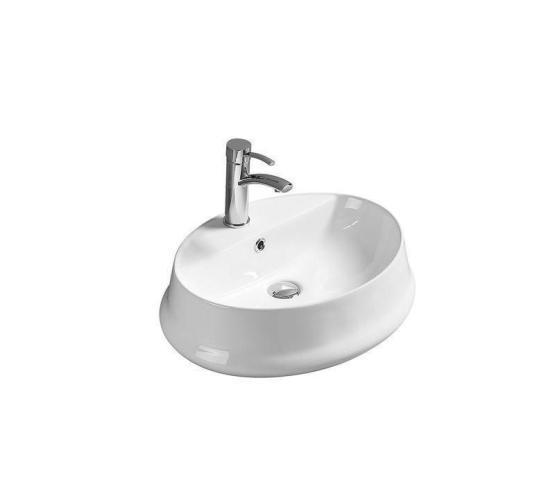 Раковина SantiLine SL-1071 56x45 на столешницу керамическая Белый