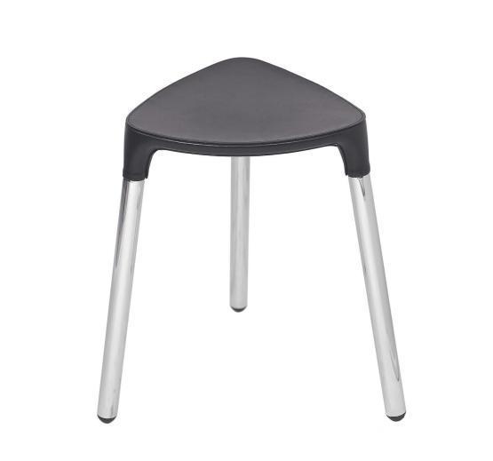 Табурет Colombo Black&White B9988.EPN ,сталь;сиденье экокожа,цвет чёрный