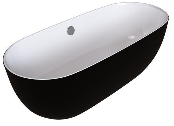 Ванна GROSSMAN GR-2501M Black (80x170x58) отдельностоящая