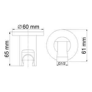 WasserKraft A022 Подключение шланга хром