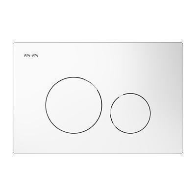 Клавиша для инсталляции AM.PM Pro L I049001 пневматическая, пластик, белый глянец