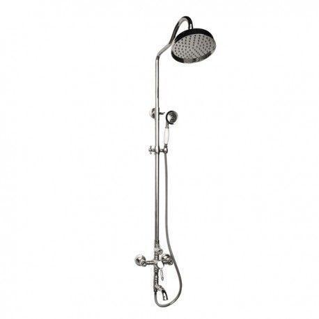 Душевая колонна Magliezza BIANCO 13023-cr со смесителем, верхним и ручным душем TL-3-cr, тропическая лейка - d-300mm. хром