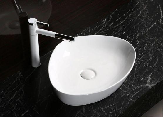 Раковина Cerutti SPA CR0021C накладная, белая, треугольная 500х400х160