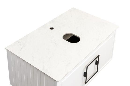 Столешница La Fenice Granite Gray Structural 100 см, Белая Керамогранит