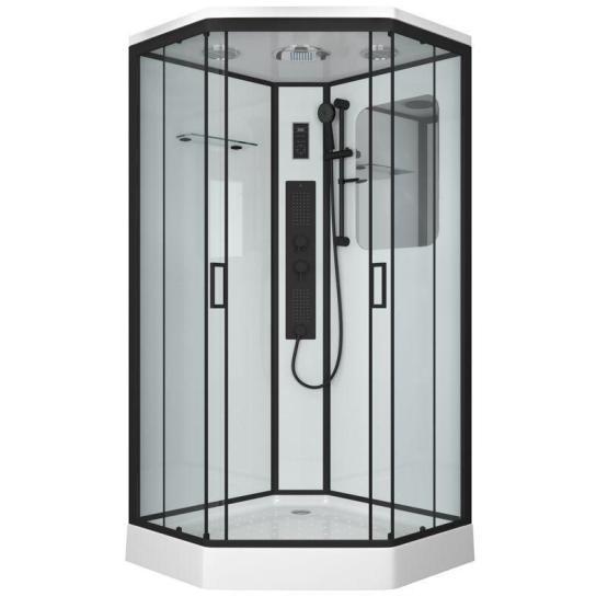 Душевая кабина Niagara Premium NG-6902-01GD BLACK (1000х1000х2200) низкий поддон(16 см) стекло ТОНИРОВАННОЕ