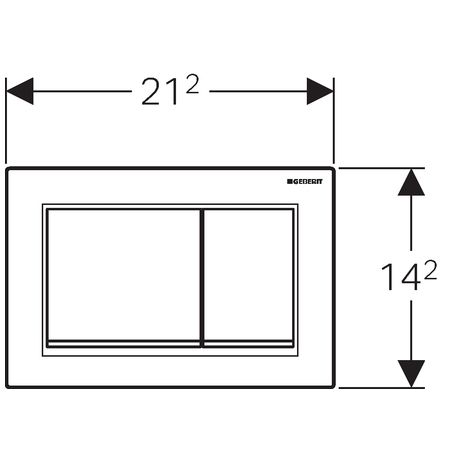 115.080.KM.1 Geberit Omega 30 Кнопка смывная для инсталляции, цвет черный/глянцевый хром/черный