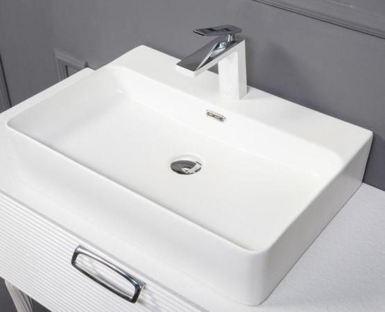 Керамическая раковина Boheme Vallessi 874 прямоугольная белая 60х42