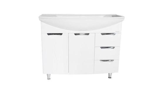 Тумба под раковину Bellezza Глория 105 с 3 ящ. с б/к (Стиль) белая