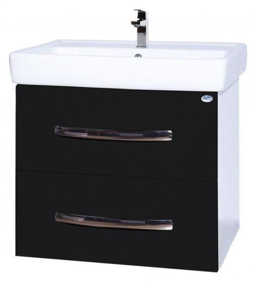 Тумба под раковину Bellezza Рокко 50 подвесная с 2 ящ. (Мини) черная