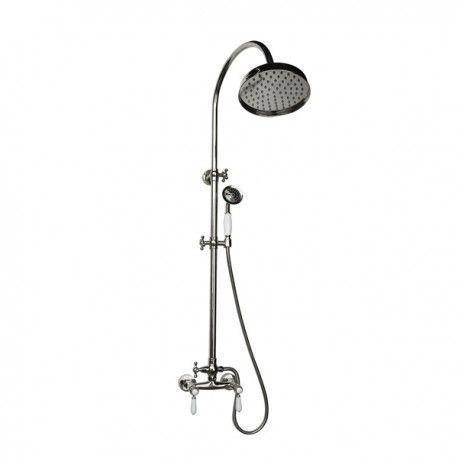 Душевая колонна Magliezza BIANCO 12063-cr со смесителем, верхним и ручным душем TL-3-cr, тропическая лейка - d-300mm. хром