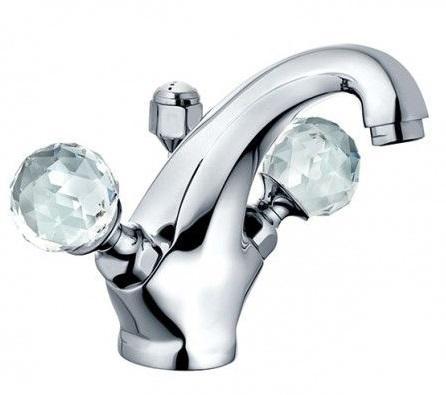 Смеситель Kludi Adlon 5101005G5 для раковины, ручки хрусталь, цвет хром