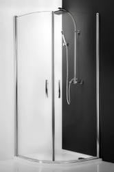 Душевой уголок Roltechnik TR1/1000 Радиусный распашной 100x100 стекло прозразчное 6 мм. Профиль матовый хром