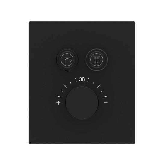 Встраиваемый смеситель Vincea для душа VSCV-321TMB двухфункциональный, термостатический, черный