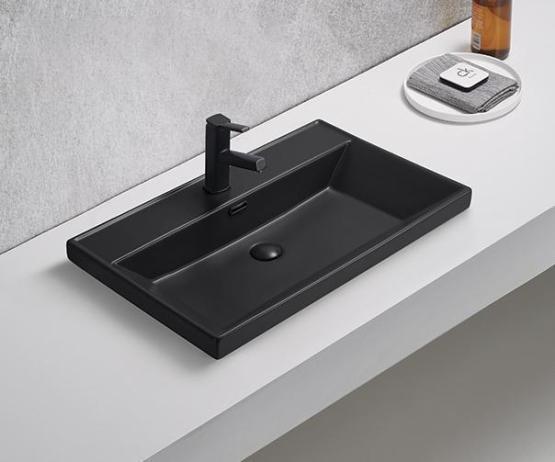 Раковина Gid Bm5560s встраиваемый 61 Черный матовый