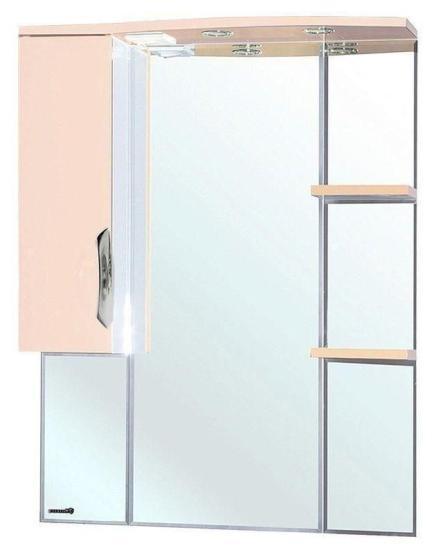 Зеркало-шкаф Bellezza Лагуна 75 L с подсветкой бежевый