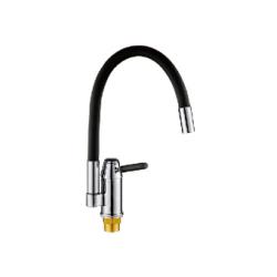 Смеситель Potato P58233-6 для кухни с гибким изливом, черный