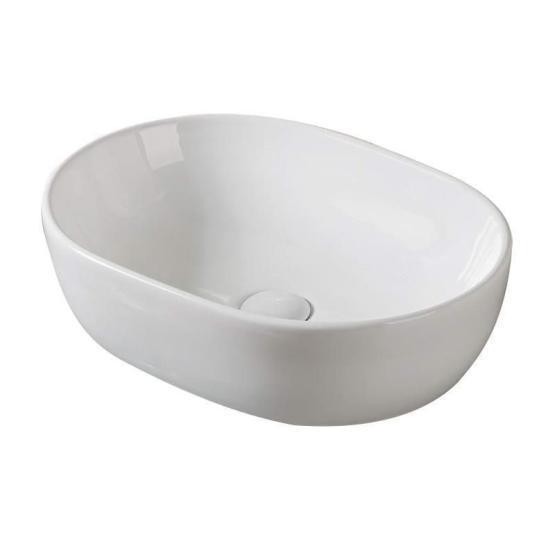 Раковина SantiLine SL-1084 48,5x35 на столешницу керамическая Белый