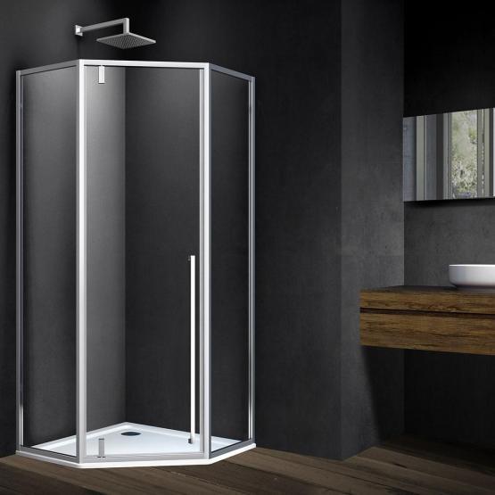 Душевой уголок Vincea Penta VSP-3P100CL, 1000*1000, хром, стекло прозрачное