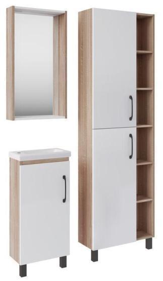 Тумба ASB-Mebel Адель 40 напольная Белый/Дуб Сонома