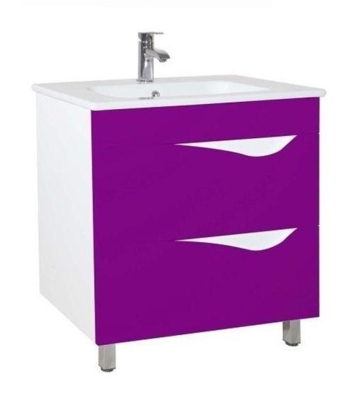 Тумба под раковину Bellezza Эйфория 60 напольная с 2 ящ. (Оскар) фиолетовая