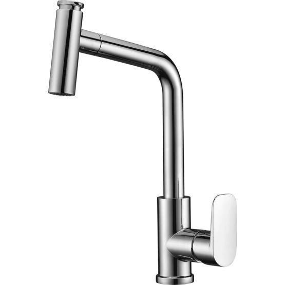 Смеситель Bien BE25034106 для кухни с выдвижным изливом, хром