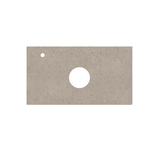 Kerama Marazzi Magica Столешница из керамогранита для накладных раковин Риккарди 90см, с 1 отв., цвет: бежевый матовый