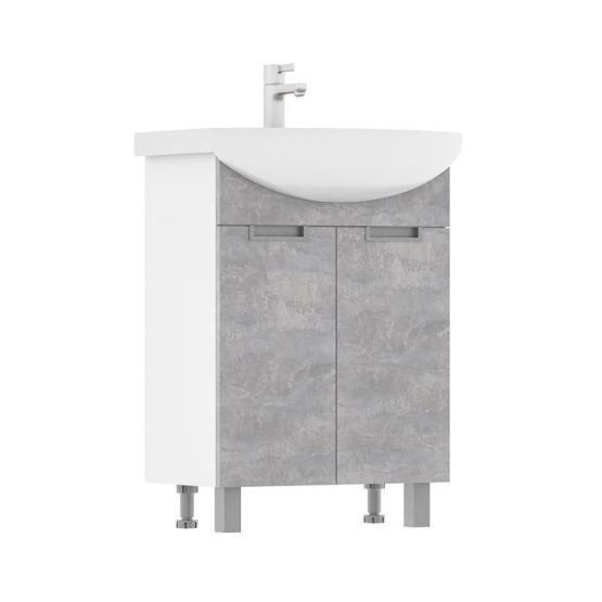 Тумба для ванной Volna Vario Z.60.2D Цемент напольная (Балтика) раковина отдельно