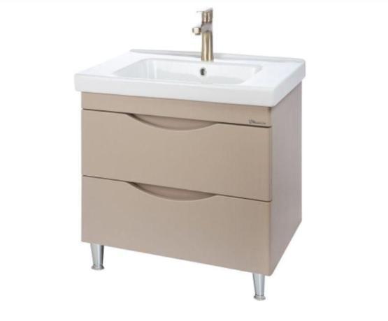 Тумба под раковину Bellezza Санриса 100 напольная с 2 ящ. капучино