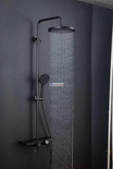 Душевая система Gappo G2496-26 черный матовый с изливом